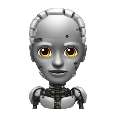 crie o emoji de um cerebro robotic sticker