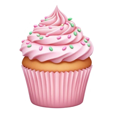 White cupcake with light pink sprinkles  sticker