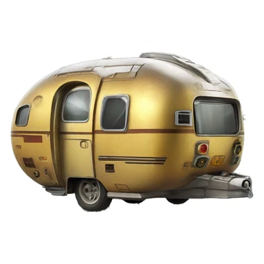  Side shot 1973 caravan C-3PO tarnished from space with rear wing  sticker