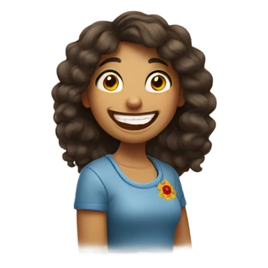 A Spanish girl chuckling  sticker