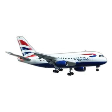 british airways plane landing sticker