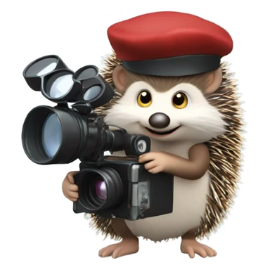 hedgehog the movie director with camera sticker