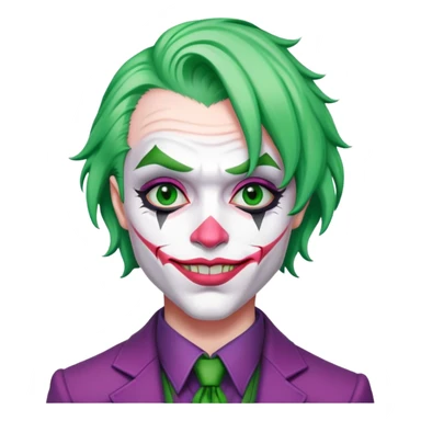 joker with pink makeup sticker