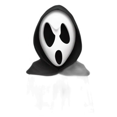 Ghost face maniac Black cloak white mask film scream sticker