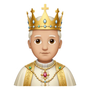 pope royal crown sticker