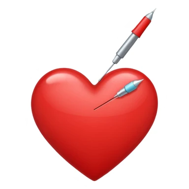 heart with a needle going through it sticker
