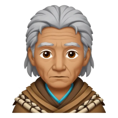 A tribal elder with grey hair wrapped in thick animal hide.



















 sticker