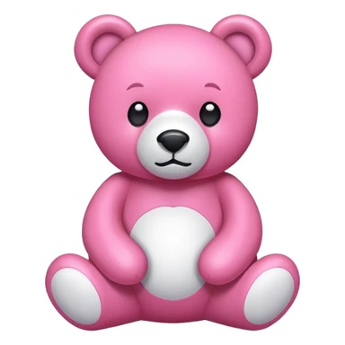 pink stuffed bear sticker