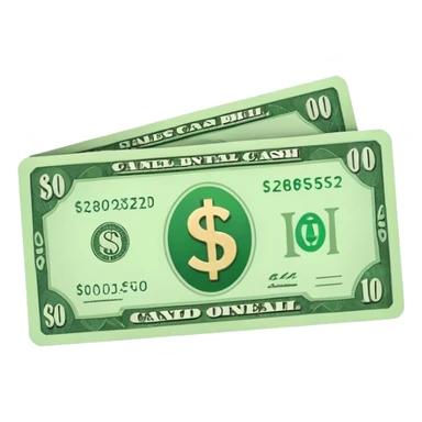 single cash bill 2d format sticker