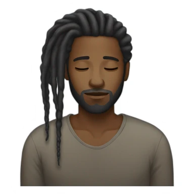Black man dreadlock sleep sticker