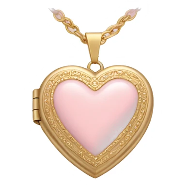 pastel pink heart shaped locket  sticker
