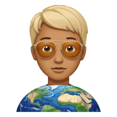 Hqz un emoji mezclando estos 😎🌍 sticker