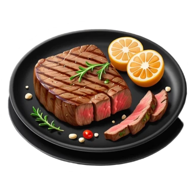 Ny stake on a black plate,nice, cut in pieces  sticker