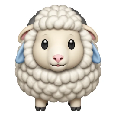 Sheep standing 3D emoji png sticker