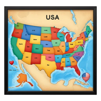 state of usa sticker