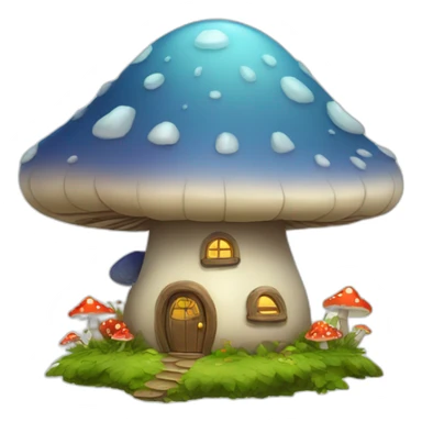 Mushroom house sticker