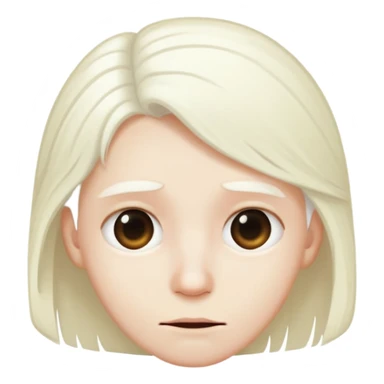 unhealthy  white strand of hair sticker