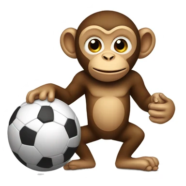 monkey with a football sticker