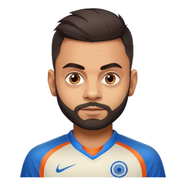 Virat Kohli wearing Indian jersey - wow sticker