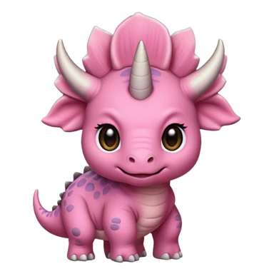 Triceratops cute pink kawei  sticker