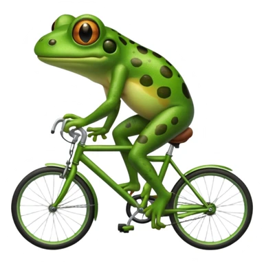 A frog on a bike sticker
