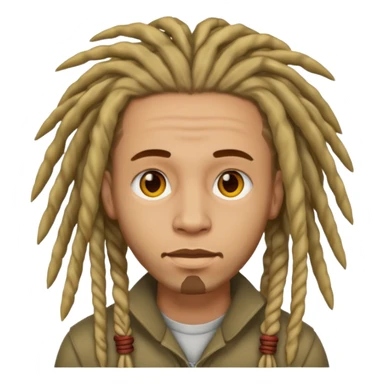 man light skin with dread  sticker