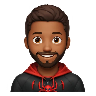 Miles Morales with beard sticker