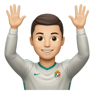 Cristiano Ronaldo emoji doing famous 'Siu' celebration sticker
