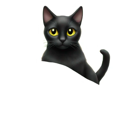 Black cat with yellow/green eyes sitting next to corn on the con sticker