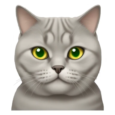 Golden Green eyed fat British shorthair cat sticker
