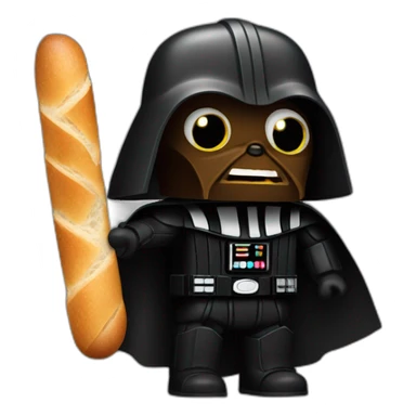 Dark vador avec une baguette sticker