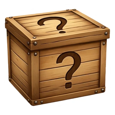 Box with question mark sticker