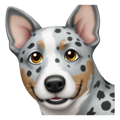 Australian cattle dog grey and white spotted with blue eyes no brown  sticker
