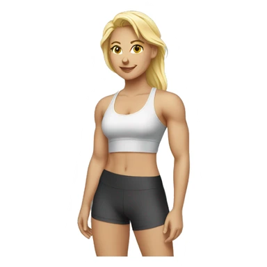 blonde woman gym sticker