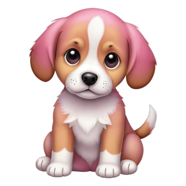 pink beagle puppy sticker