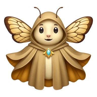 moth cloak character slow confident clap sticker