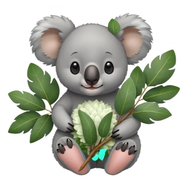 KOALA IN CHANGE WITH LEAVES sticker