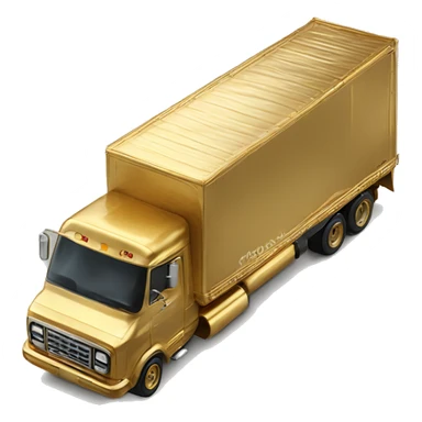 Side view of 1976 very very long 40 foot long mail delivery truck shaped like Princess Leia in gold outfit shaped truck sticker
