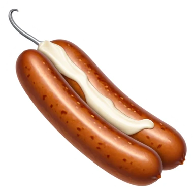 One sausage with milk at the tip sticker