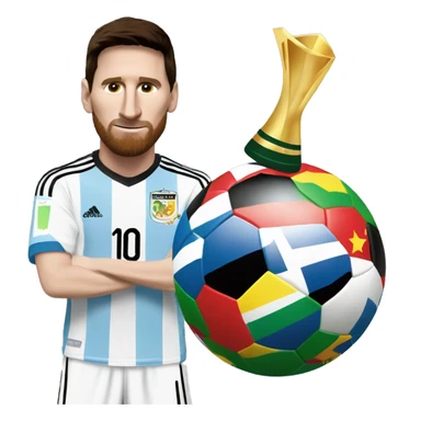lionel messi with world cup sticker