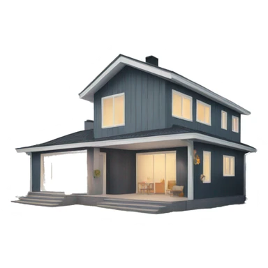 modern scandinavian house sticker