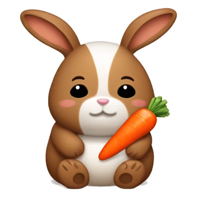 Tired brown bunny with carrot pijama’s sticker