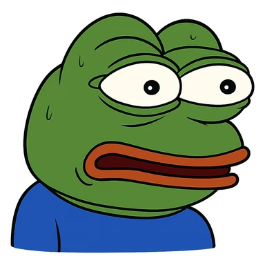 pepe the frog scared sticker