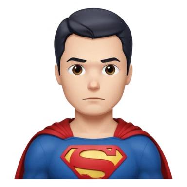 superman character face only younger sticker