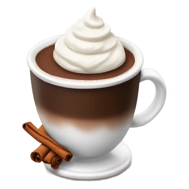hot chocolate with whipped cream and cinnamon  sticker