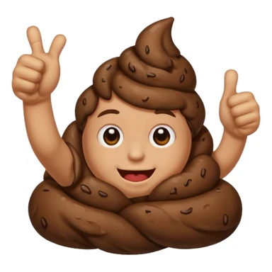 Poop thumbs up sticker