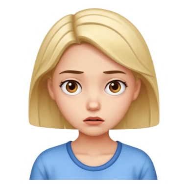 girl with puzzled expression emoji sticker