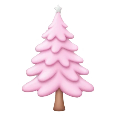 Baby pink Christmas tree sticker