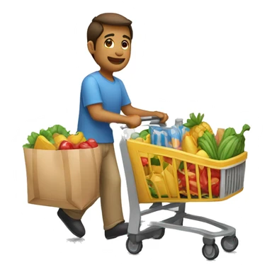 Gracias con carrito de compras sticker