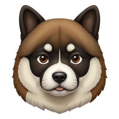 American akita full face black/brownish sticker